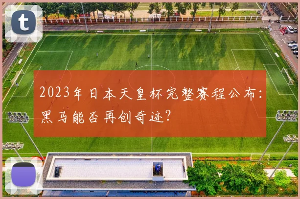 2023年日本天皇杯完整赛程公布：黑马能否再创奇迹？